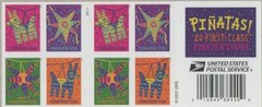 US SCOTT 5812 – 5815 BOOKLET OF 20 PINATAS STAMPS FOREVER MNH