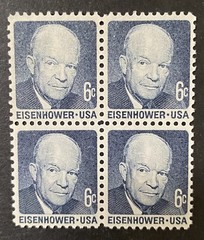 US 1970 Prominent Americans-Dwight D. Eisenhower SC#1393 MNH Black Of 4