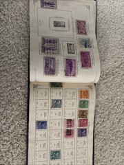 Vintage 1930s U.S. Stamp Album – 1893 Columbians, Prexies, Airmail & Philippines
