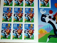 USPS 1998 Card of 10 «Sylvester & Tweety» 32¢ Stamps USA Scott 3204 MNH