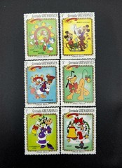 Disney Stamp Set Christmas Themed Grenada Grenadines 1983 Jingle Bells MNG