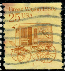 USA – 1985 – Transportation – Bread Wagon 1880s – 25¢ – #3756