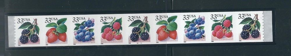 USA SC # 3302-3305 Fruit Berries , PNC # B1111 . MNH