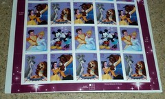 USPS Sealed Sheet of 20 Art of Disney Romance 39¢ Stamps USA Scott 4025-28 Mint