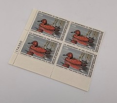 1985 US Federal Scott #RW52 Cinnamon Teal Block of 4 MNH