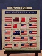 Scott # 3403 The Stars and Stripes (33 cent postage stamps)