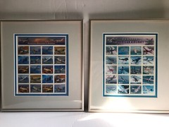 US Planes Aviation Classic American Aircraft Matted and Framed Aviation Sheets