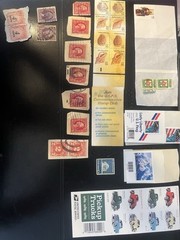 Stamps USPS, multiple denominators, older -to- current.