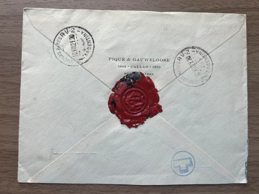 Argentina 1923 Registered Cover SS Cap Polonio Buenos Aires Paris