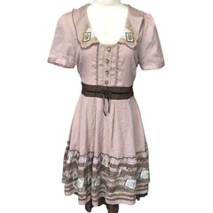 axes femme Frill Lace Dress M Pink