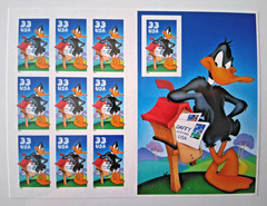 Lot of 2: Scott #3306 33c Daffy Duck pane of 10 US Postage Stamps Looney Tunes