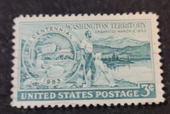 # 1019 – 1953 3¢ Washington Territory USA Used 1 Stamp +2 FREE