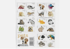 160 Forever Stamps PETS 8 Booklets $116.80 Face Value US Postage Unused