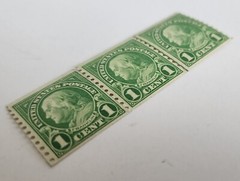 Benjamin Franklin One Cent U.S. Rare Set of 3 unused Stamps No Rubber Stamp Mark
