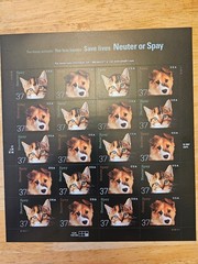 SCOTT 3671a SHEET OF 20 37¢ STAMPS NEUTER OF SPAY MNH FACE VALUE $7.40