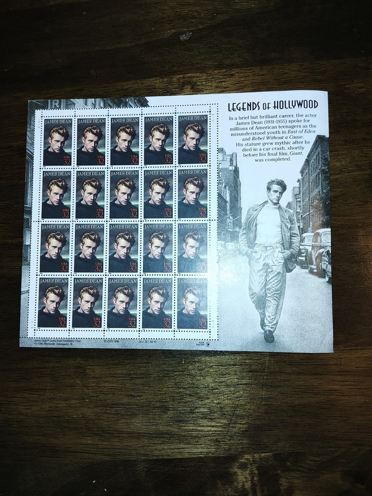 US #3082 Legends Of Hollywood – James Dean – Pane Of 20 MNH