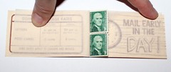 US Postage Stamps Book with 2 1 Cent Thomas Jefferson Stamps