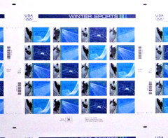 US 3552-55 WINTER OYLMPIC UNCUT PRESS SHEET 9 PANES PROFESSIONALLY SHRINK WRAP
