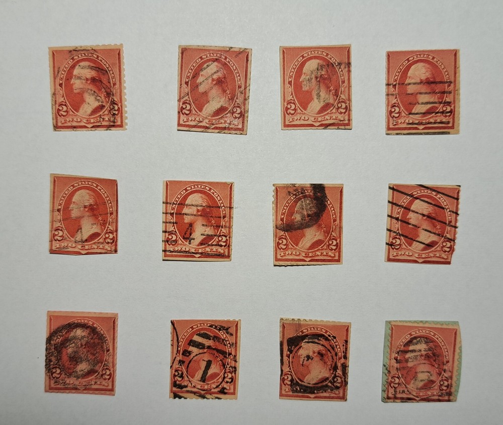 12 George Washington 2 cent stamps