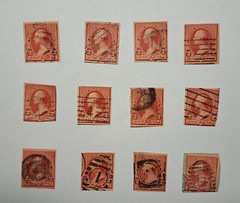 12 George Washington 2 cent stamps