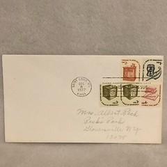 Dec 8, 1977 Stamped 1¢, 2¢, 3¢, 4¢ First Day Issue Root Of Democracy On Envelope