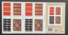 USA 37 Cent American Treasures New Mexico Blankets Postage Stamps, Booklet of 20