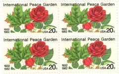 United States 20¢ International Peace Garden Postage Stamp #2014 x 100 singles
