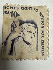 1 Stamp 1977 10c Americana Series: Justice, Imperf. Error