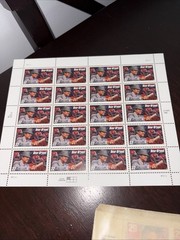 Three Sheets of Stamps- Elvis Coaches Bear US Stamps USA
