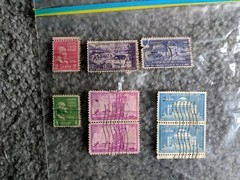 US Postage 1, 2, 3 cent stamp circulated Washington Patton Columbia