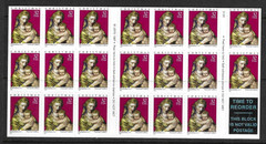 USA SC # 3244a Madonna And Child , Pane of 20 + Label . MNH
