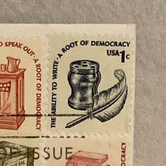 Dec 8, 1977 Stamped 1¢, 2¢, 3¢, 4¢ First Day Issue Root Of Democracy On Envelope