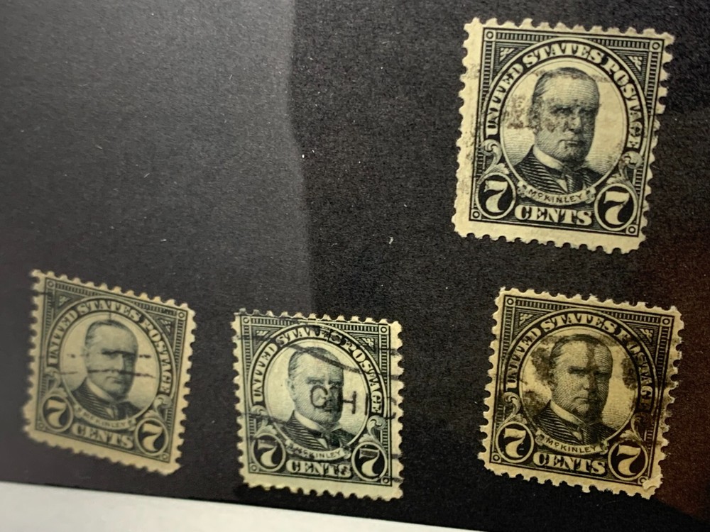 1923 US Stamp 7 Cents «William McKinley» – Scott #559 – Used (4x)