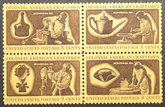 1972 8c Colonial American Craftsmen MNH Block/4 Scott #1456-59 – FREE SHIPPING!