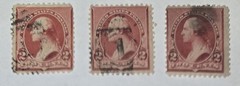 Set of 3 Baby Banknotes Scott 220. Poor Ink Job On Left 2