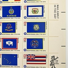 US SCOTT# 1633 – 1682 MNH BICENTENNIAL 50 STATE FLAGS STAMPS FULL SHEET 50 13c