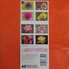 Sheet of 20 Garden Beauty Stamp 1 booklet Wedding Celebration Anniversary Stamps