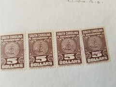 Stamp $5 Dollar South Carolina Documentary