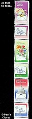 US 1980 SC 1810a 15¢ NATNL LETTER WRITING WK VERT. STRIP MNH/OG 6 STAMPS VFINE