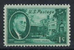 USA 1945 – Franklin Roosevelt / Hyde Park — Mint Unused Stamp – MNH – Sc.#930
