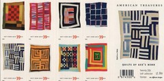 One (1) Booklet of 20 QUILTS OF GEE’S BEND 39¢ US Postage Stamps. Sc # 4089-4098
