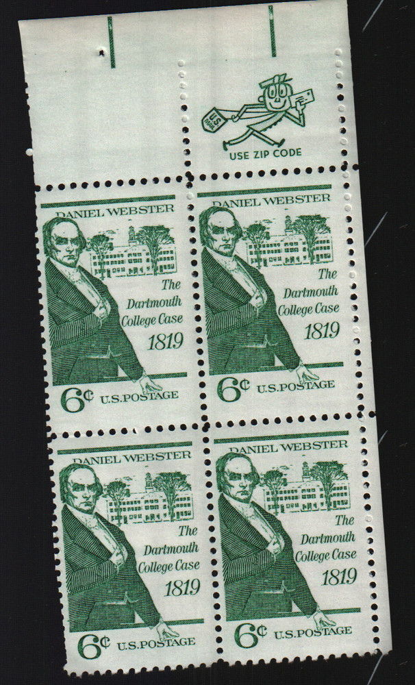 1969 6c The Dartmouth College Case Block of Four Scott #1380 ST133