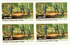 US Civilian Conservation Corps Forest 20¢ Postage Stamp #2037 Pack of 100