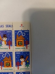 Vintage Christmas Stamps Protect Your Health Fight TB 1963