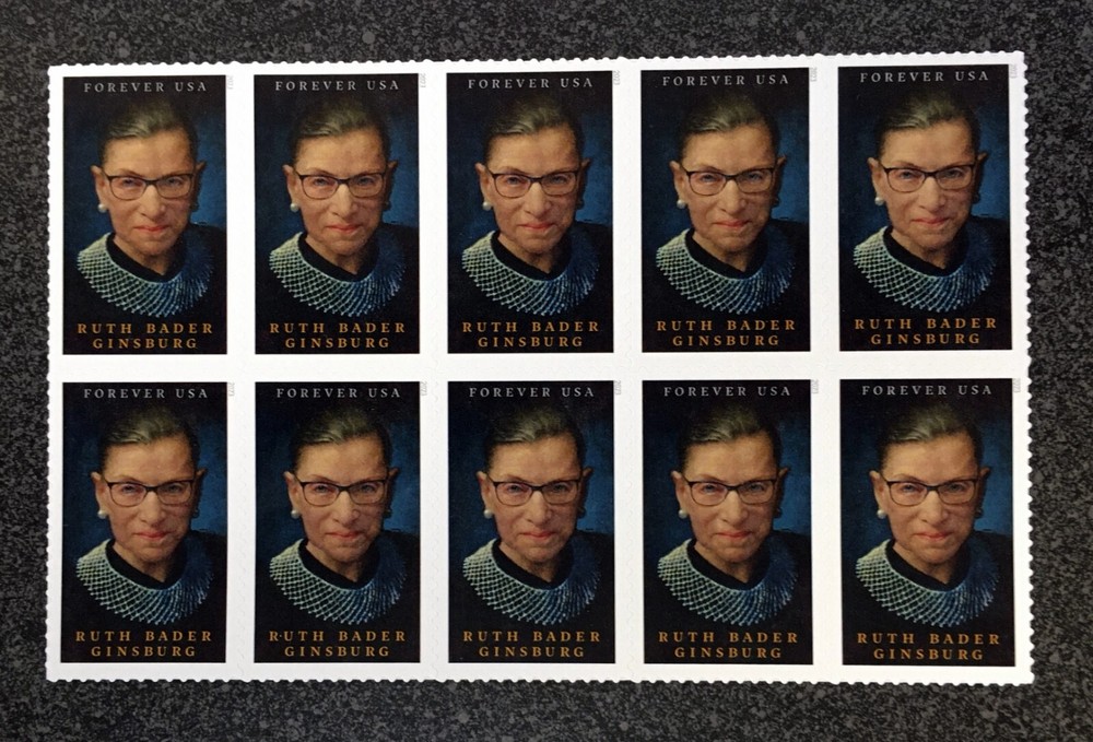 2023USA #5821 Forever Ruth Bader Ginsburg – Block of 10 From Sheet mint postage