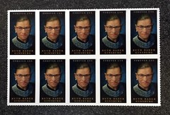 2023USA #5821 Forever Ruth Bader Ginsburg – Block of 10 From Sheet mint postage