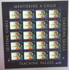 Mentoring A Child Setting Goals 34¢ USPS 20 Postage Stamps NEW 2000