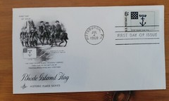 1968 #1349 6¢ Historic Flags Rhode Island Flag stamp