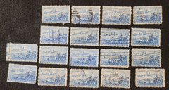 # 1000 – 1951 3¢ Landing of Cadillac at Detroit ~ USA Used 1 Stamp +2 FREE