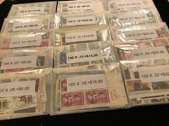 US MINT POSTAGE $66.00 face value collection with 100 each mix Denominations